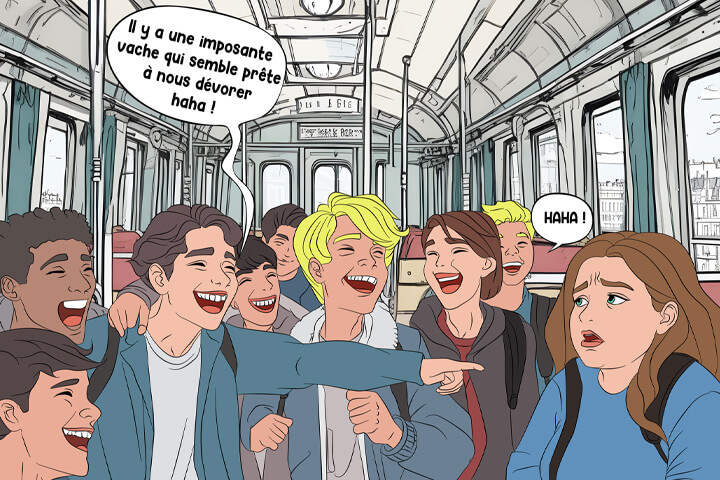 Bande dessinée sur la grossophobie à l'école, case 4
