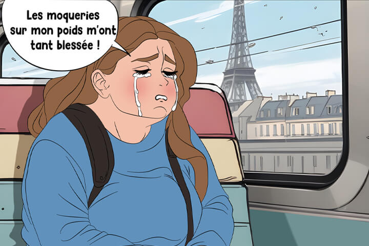 Bande dessinée sur la grossophobie à l'école, case 5