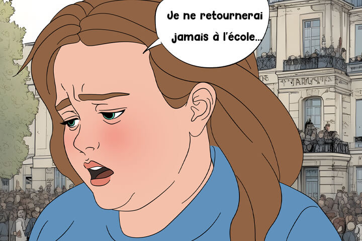 Bande dessinée sur la grossophobie à l'école, case 7