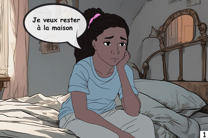 Bande dessinée sur le racisme à l'école, case 1