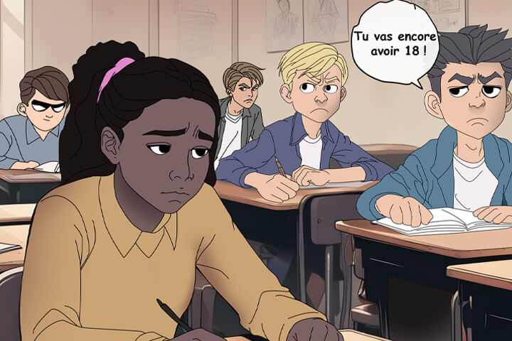 Bande dessinée sur le racisme à l'école, case 4