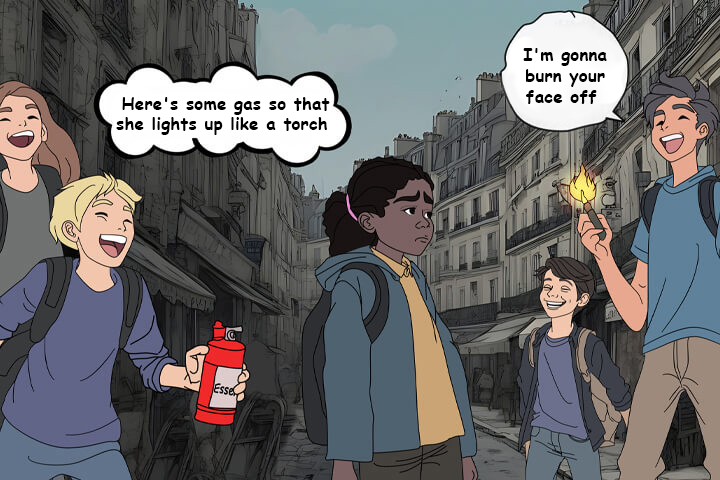 Comic about racism at school, panel 5