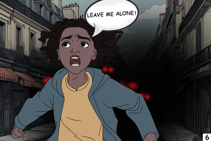 Comic about racism at school, panel 6