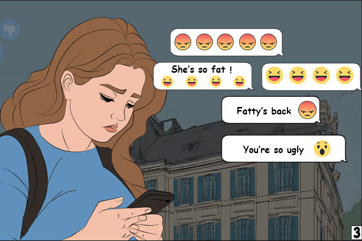 Comic about fat shaming at school, panel 2