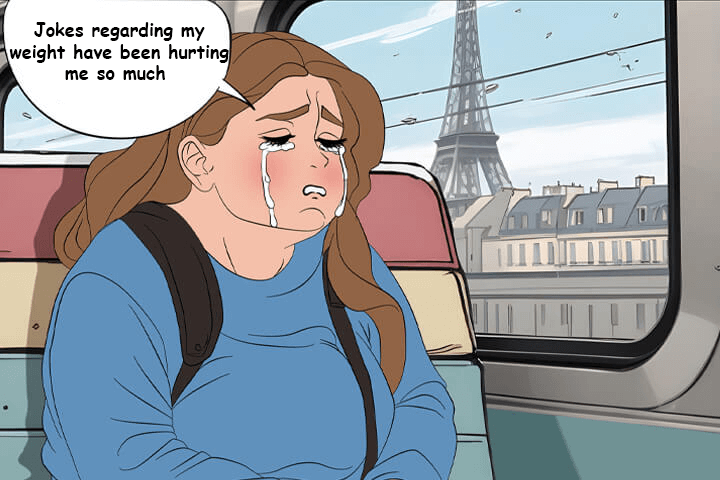 Comic about fat shaming at school, panel 5