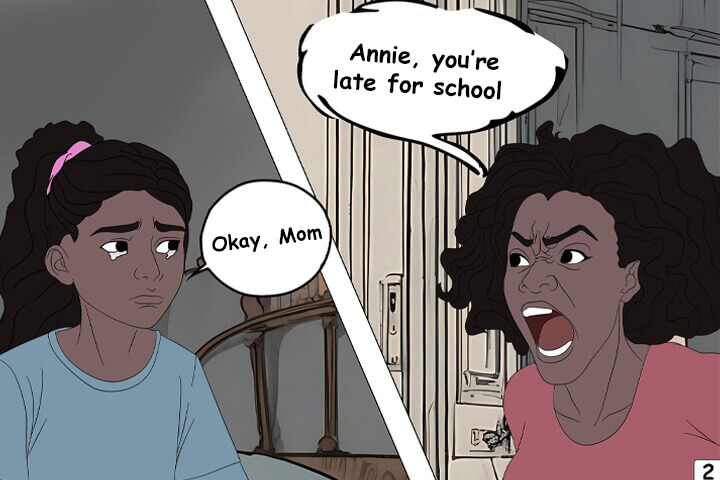 Comic about racism at school, panel 2