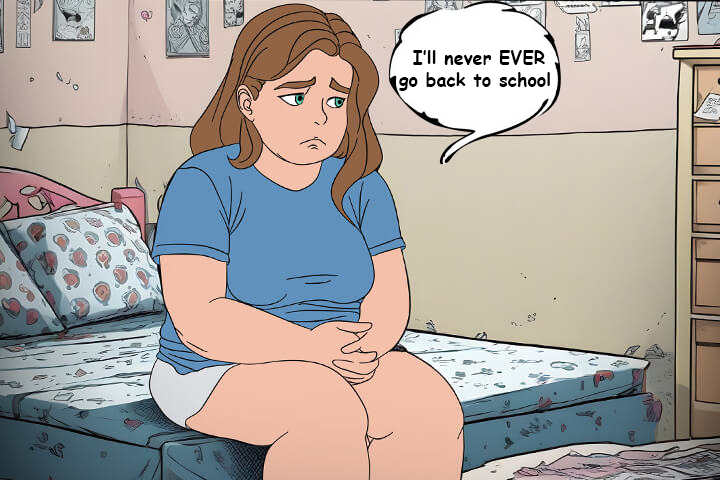 Comic about fat shaming at school, panel 9