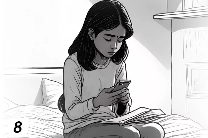 Bande dessinée sur la discrimination ethnique, case 8